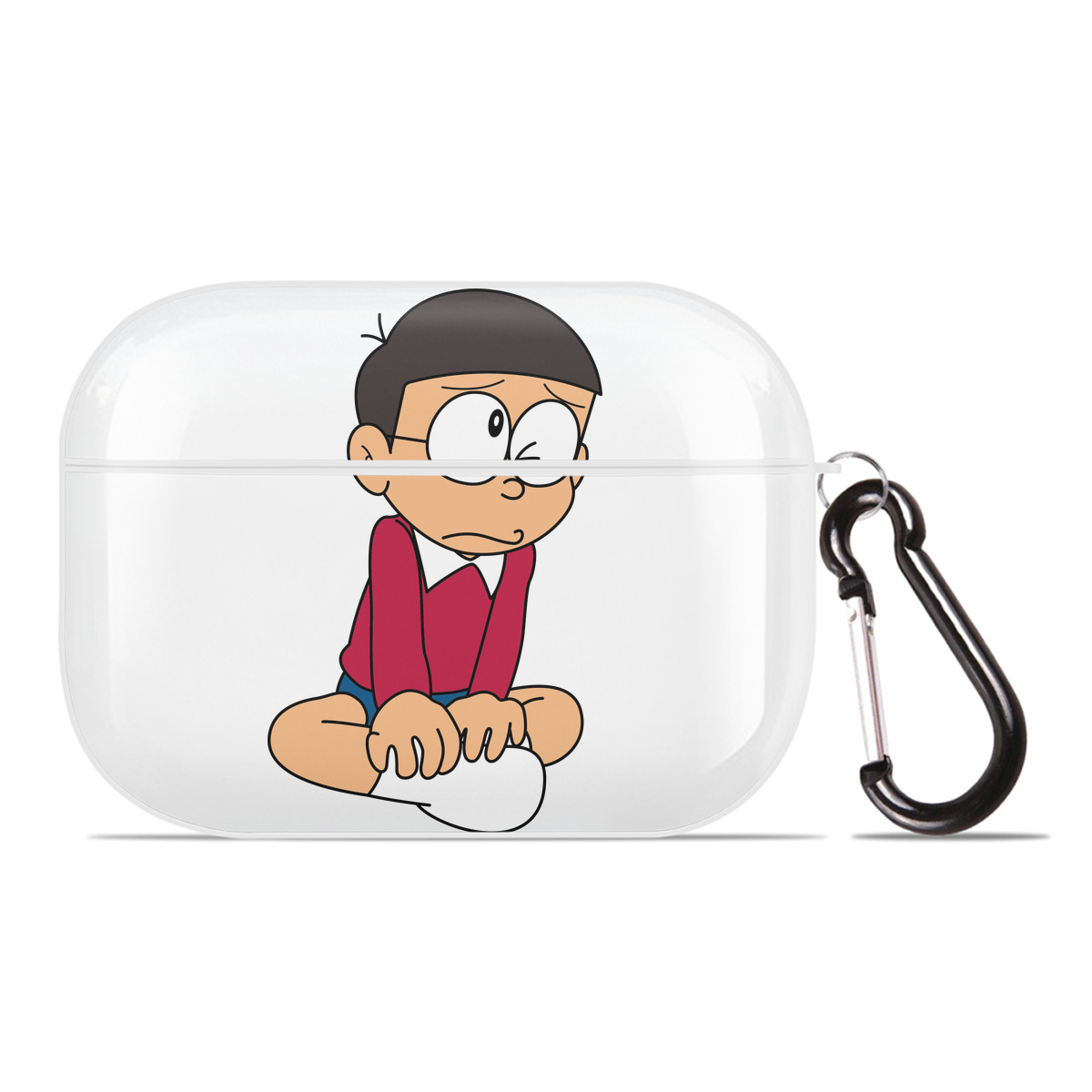 （画像用） ドラえもん 野比 のび太 Doraemon Nobita Nobi 【AirPods Pro用】ハードシェル保護ケース 耐衝撃・防指紋・カラビナ付き商品仕様