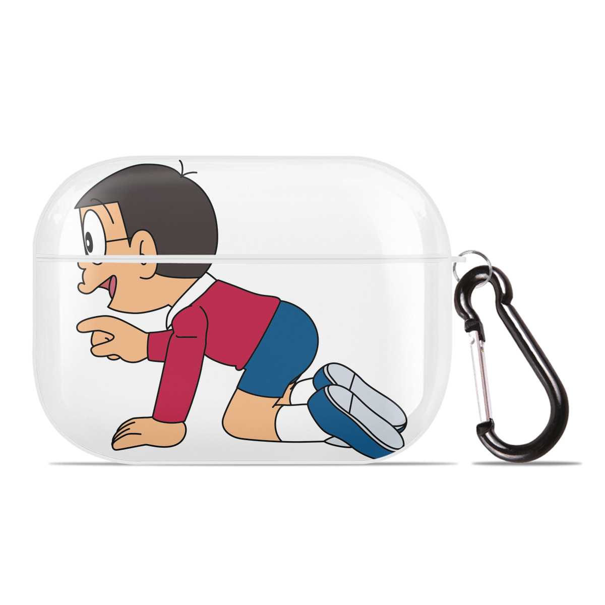 （画像用） ドラえもん 野比 のび太 Doraemon Nobita Nobi 【AirPods Pro用】ハードシェル保護ケース 耐衝撃・防指紋・カラビナ付き商品仕様