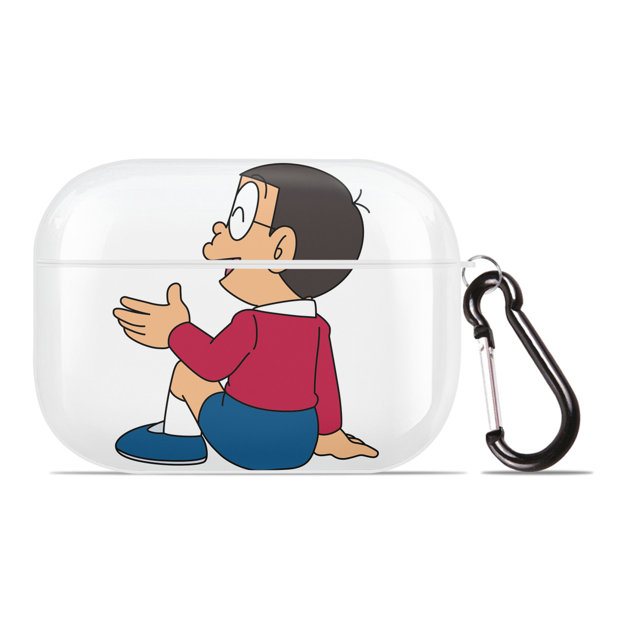 （画像用） ドラえもん 野比 のび太 Doraemon Nobita Nobi 【AirPods Pro用】ハードシェル保護ケース 耐衝撃・防指紋・カラビナ付き商品仕様