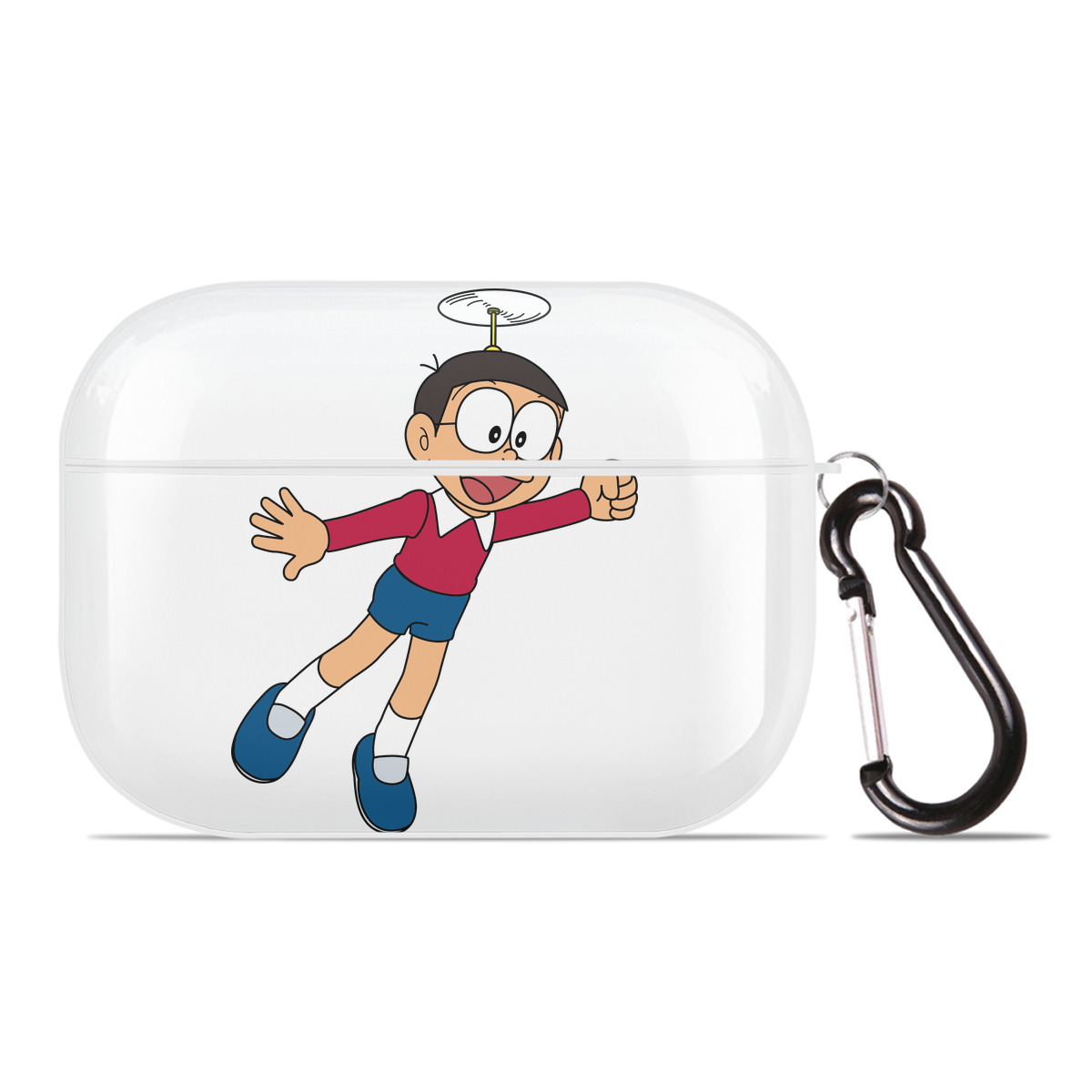 （画像用） ドラえもん 野比 のび太 Doraemon Nobita Nobi 【AirPods Pro用】ハードシェル保護ケース 耐衝撃・防指紋・カラビナ付き商品仕様