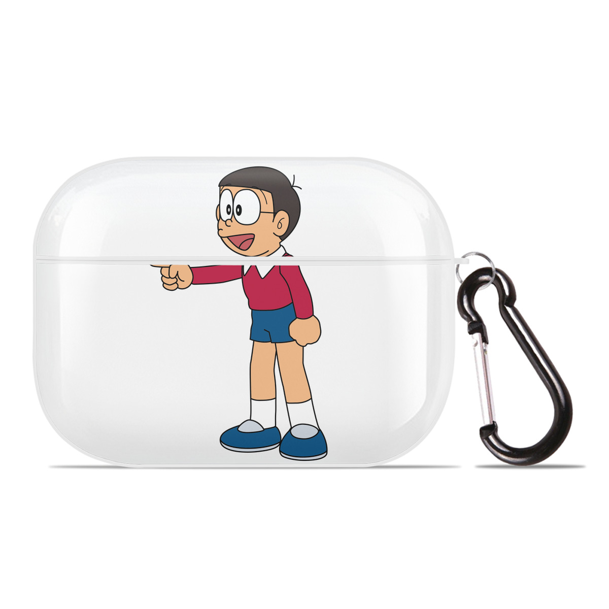 （画像用） ドラえもん 野比 のび太 Doraemon Nobita Nobi 【AirPods Pro用】ハードシェル保護ケース 耐衝撃・防指紋・カラビナ付き商品仕様