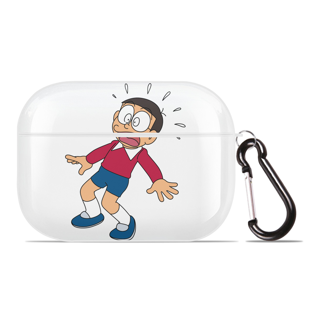 （画像用） ドラえもん 野比 のび太 Doraemon Nobita Nobi 【AirPods Pro用】ハードシェル保護ケース 耐衝撃・防指紋・カラビナ付き商品仕様