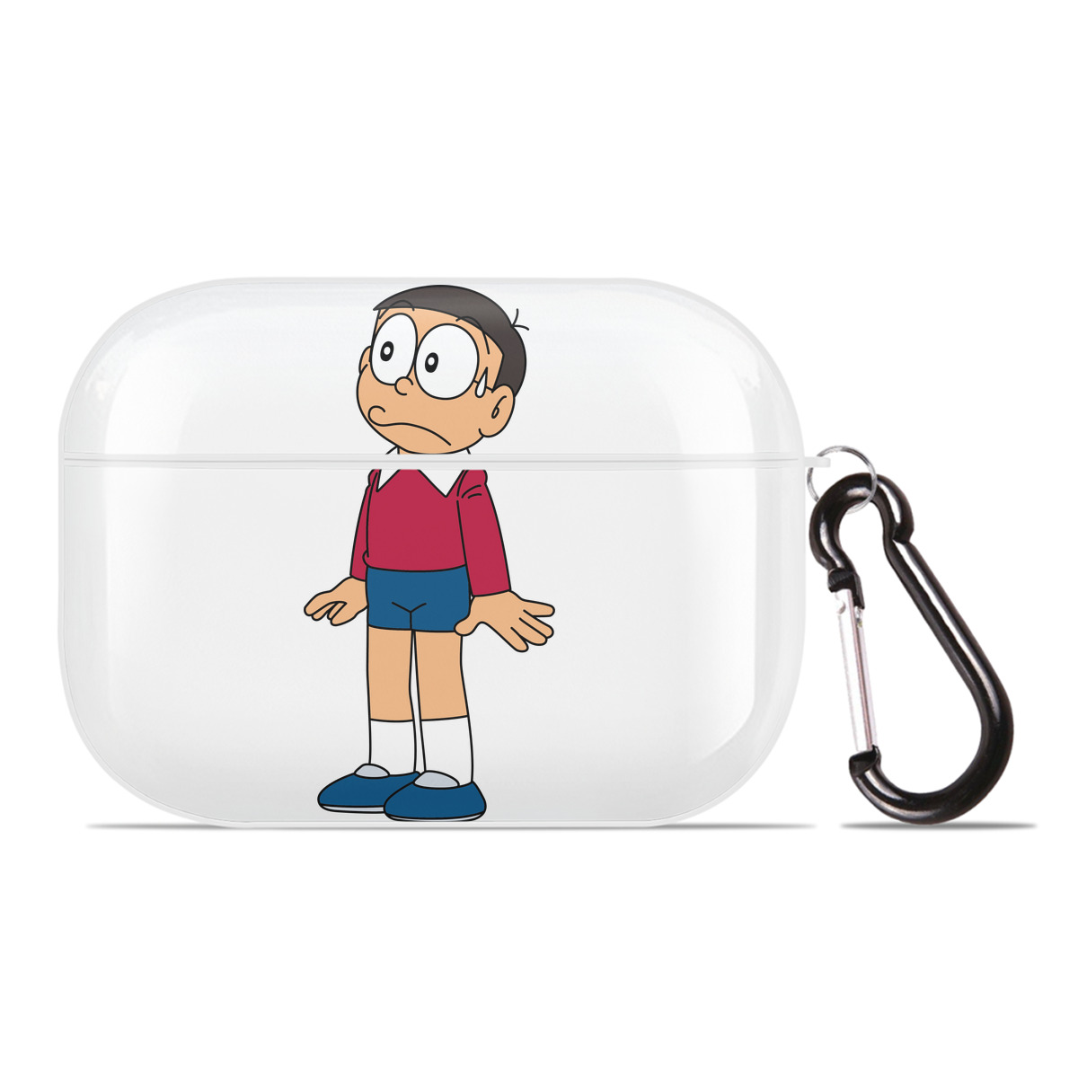 （画像用） ドラえもん 野比 のび太 Doraemon Nobita Nobi 【AirPods Pro用】ハードシェル保護ケース 耐衝撃・防指紋・カラビナ付き商品仕様