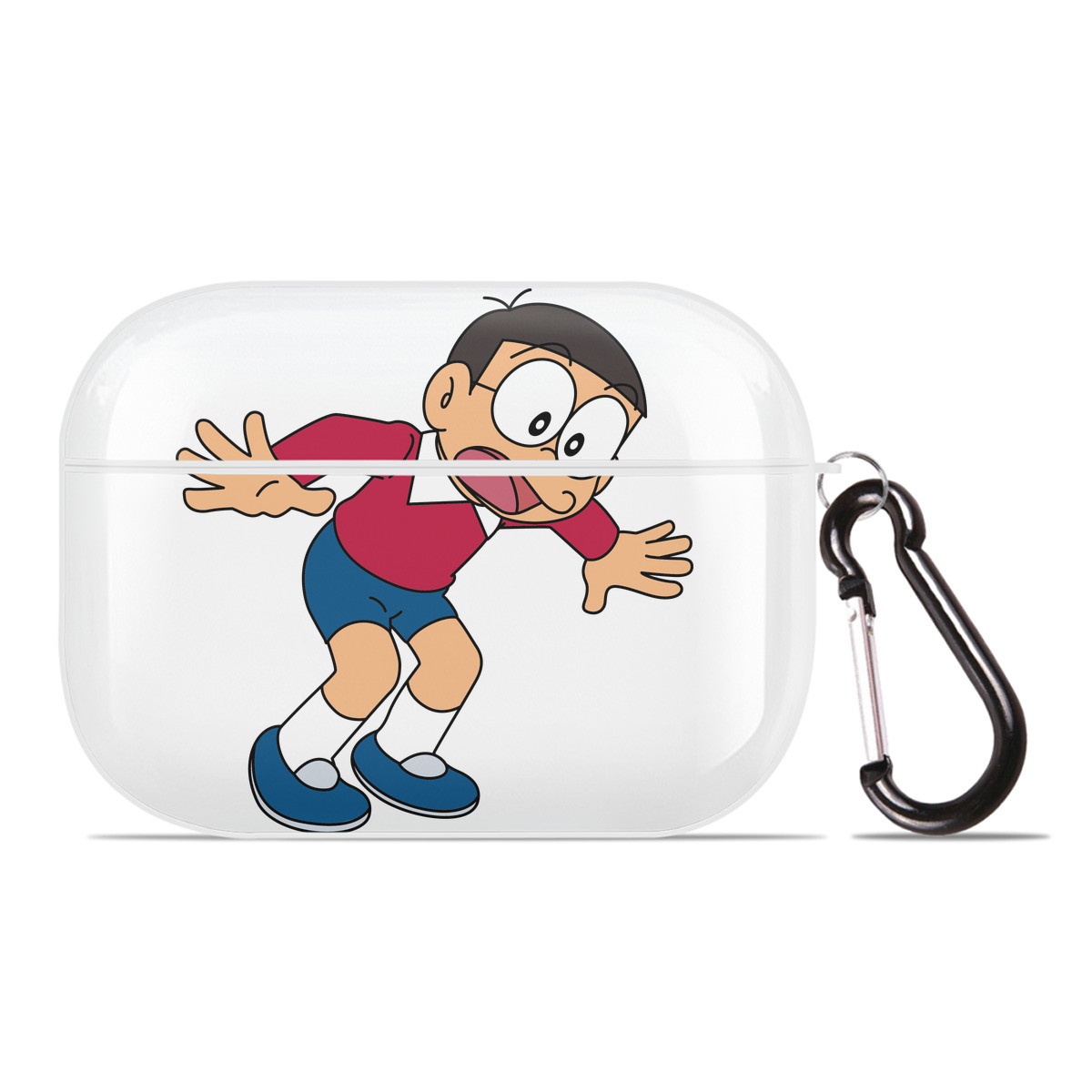 （画像用） ドラえもん 野比 のび太 Doraemon Nobita Nobi 【AirPods Pro用】ハードシェル保護ケース 耐衝撃・防指紋・カラビナ付き商品仕様