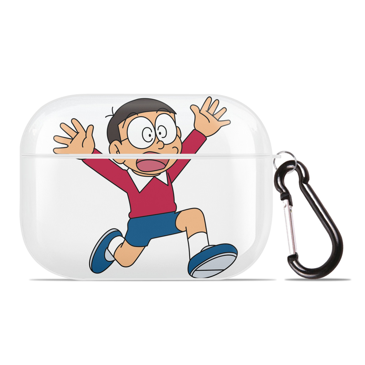 （画像用） ドラえもん 野比 のび太 Doraemon Nobita Nobi 【AirPods Pro用】ハードシェル保護ケース 耐衝撃・防指紋・カラビナ付き商品仕様