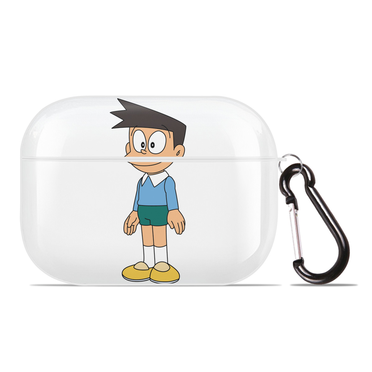 （画像用） ドラえもん 骨川 スネ夫 Doraemon Honekawa Suneo 【AirPods Pro用】ハードシェル保護ケース 耐衝撃・防指紋・カラビナ付き商品仕様