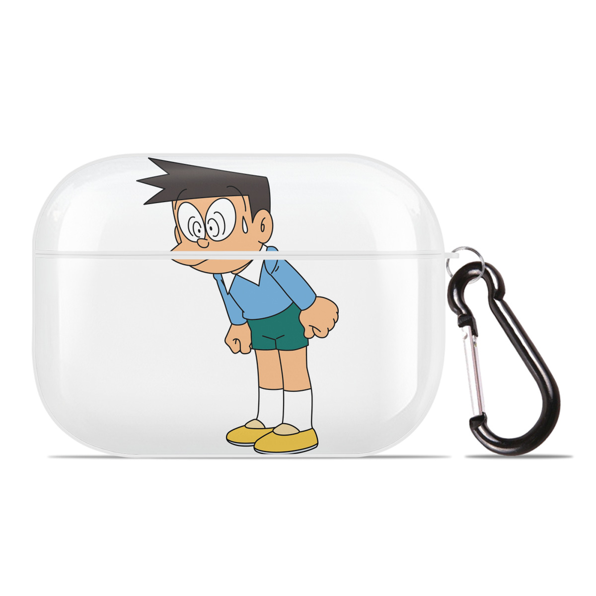 （画像用） ドラえもん 骨川 スネ夫 Doraemon Honekawa Suneo 【AirPods Pro用】ハードシェル保護ケース 耐衝撃・防指紋・カラビナ付き商品仕様