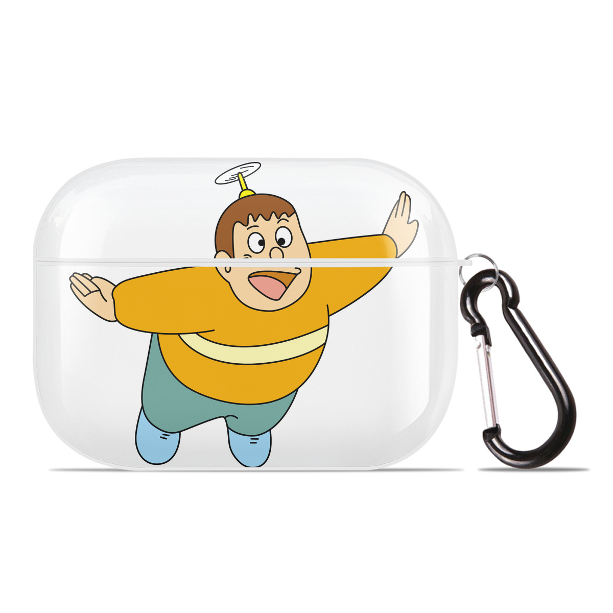 （画像用） ドラえもん 剛田武 Doraemon Gouta Takeshi 【AirPods Pro用】ハードシェル保護ケース 耐衝撃・防指紋・カラビナ付き商品仕様