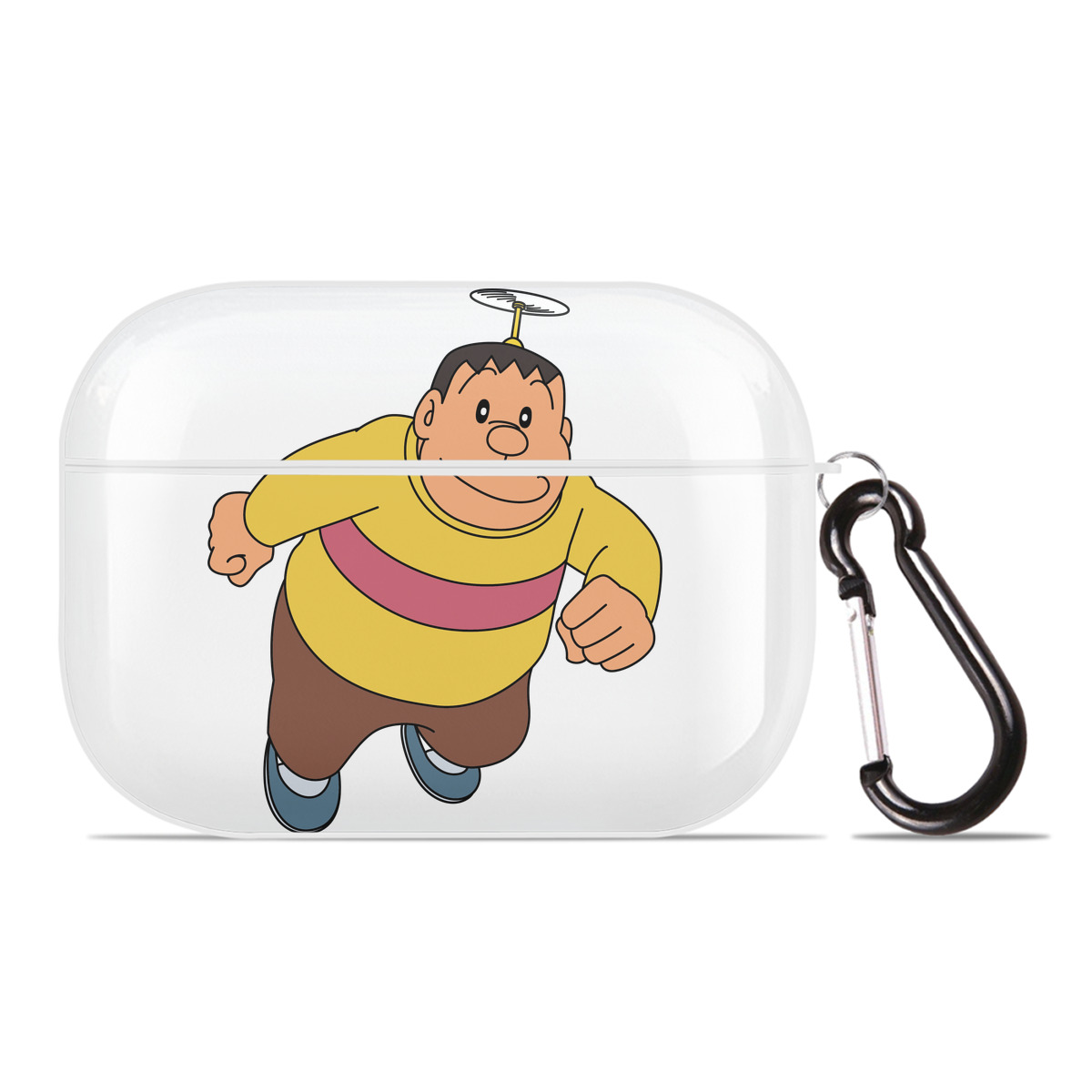 （画像用） ドラえもん 剛田武 Doraemon Gouta Takeshi 【AirPods Pro用】ハードシェル保護ケース 耐衝撃・防指紋・カラビナ付き商品仕様