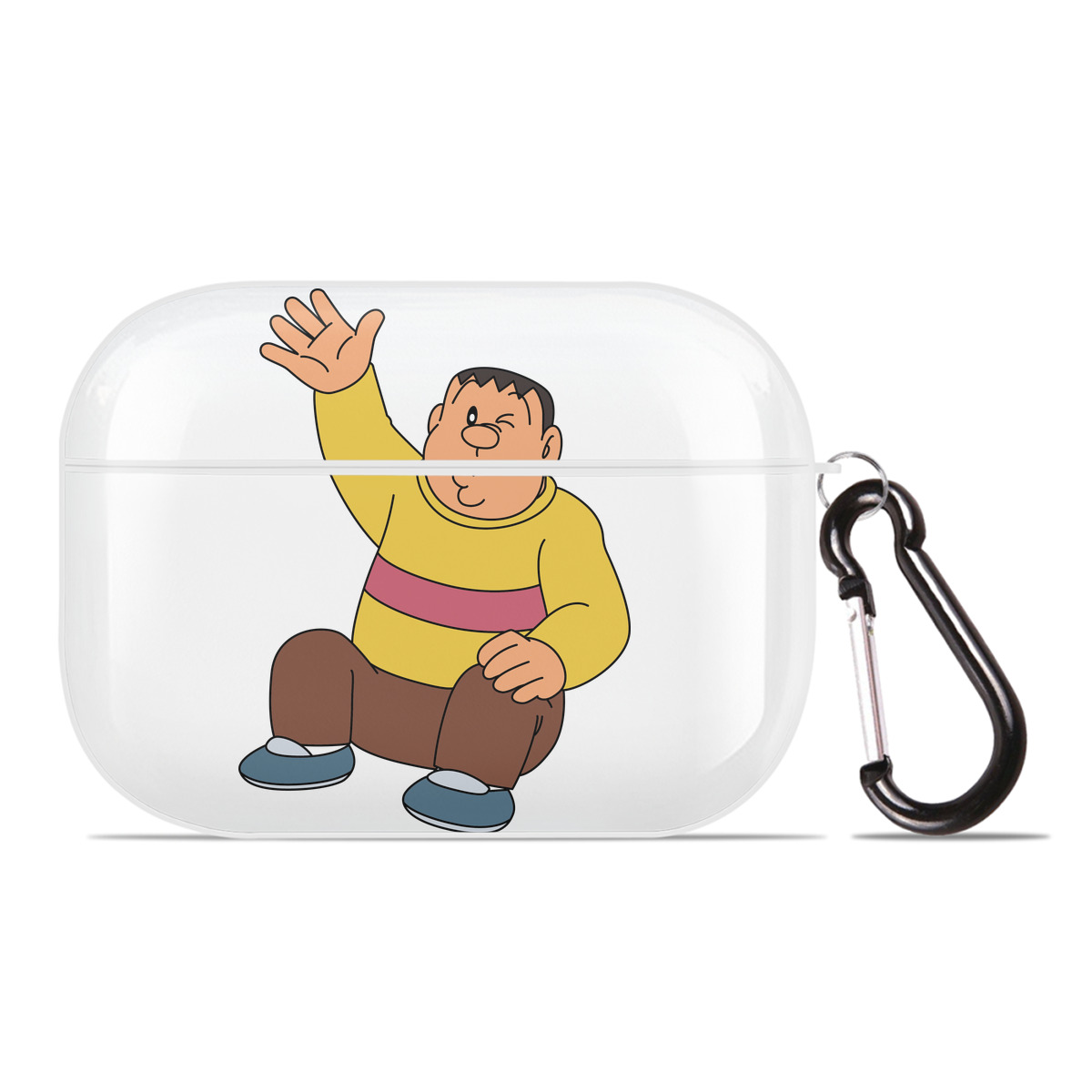 （画像用） ドラえもん 剛田武 Doraemon Gouta Takeshi 【AirPods Pro用】ハードシェル保護ケース 耐衝撃・防指紋・カラビナ付き商品仕様