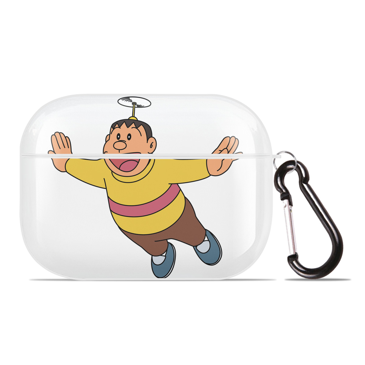 （画像用） ドラえもん 剛田武 Doraemon Gouta Takeshi 【AirPods Pro用】ハードシェル保護ケース 耐衝撃・防指紋・カラビナ付き商品仕様