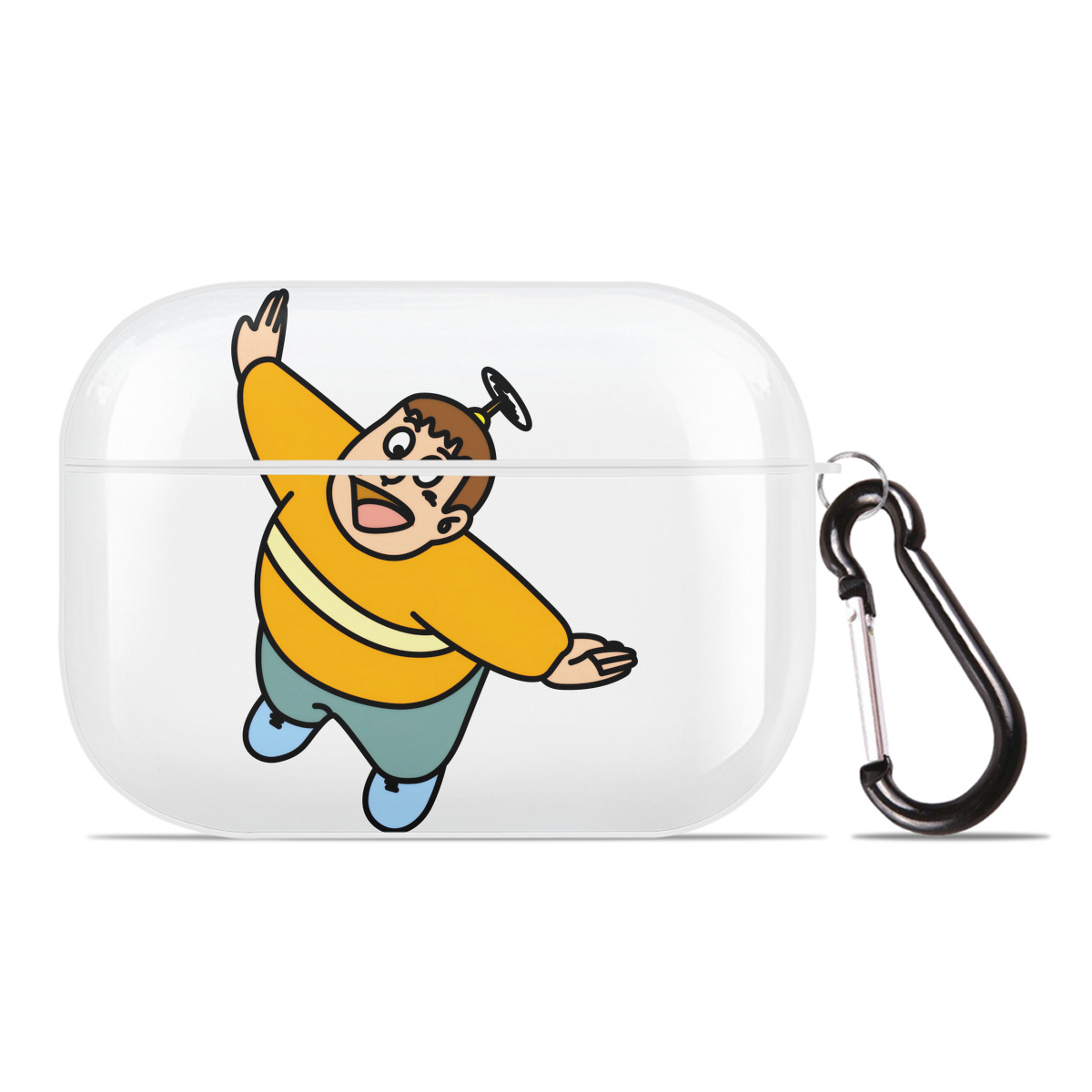 （画像用） ドラえもん 剛田武 Doraemon Gouta Takeshi 【AirPods Pro用】ハードシェル保護ケース 耐衝撃・防指紋・カラビナ付き商品仕様
