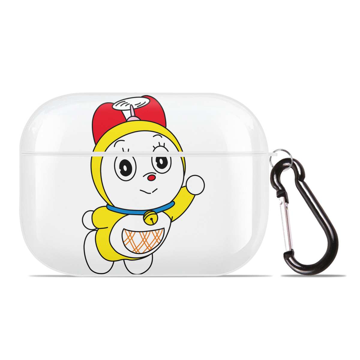 （画像用） ドラえもん ドラミ Doraemon Dorami 【AirPods Pro用】ハードシェル保護ケース 耐衝撃・防指紋・カラビナ付き商品仕様
