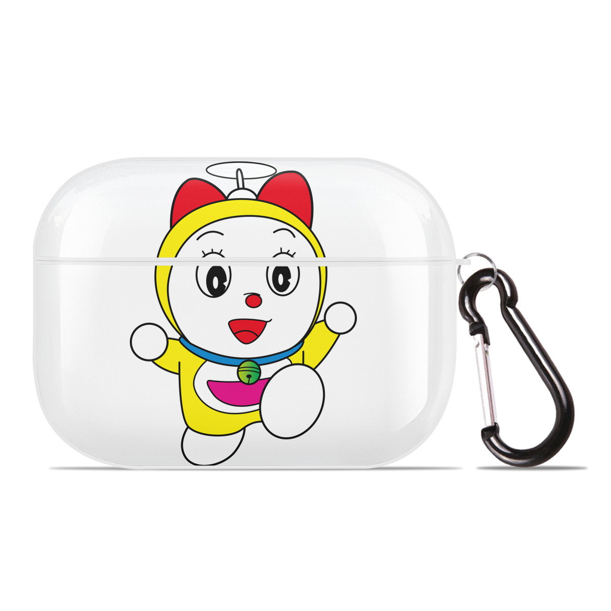 （画像用） ドラえもん ドラミ Doraemon Dorami 【AirPods Pro用】ハードシェル保護ケース 耐衝撃・防指紋・カラビナ付き商品仕様