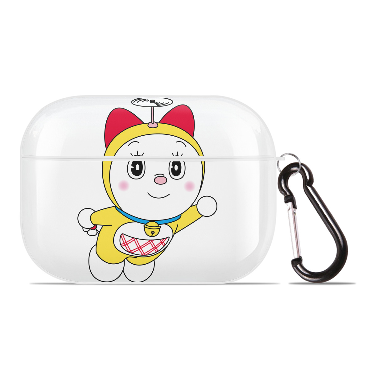 （画像用） ドラえもん ドラミ Doraemon Dorami 【AirPods Pro用】ハードシェル保護ケース 耐衝撃・防指紋・カラビナ付き商品仕様