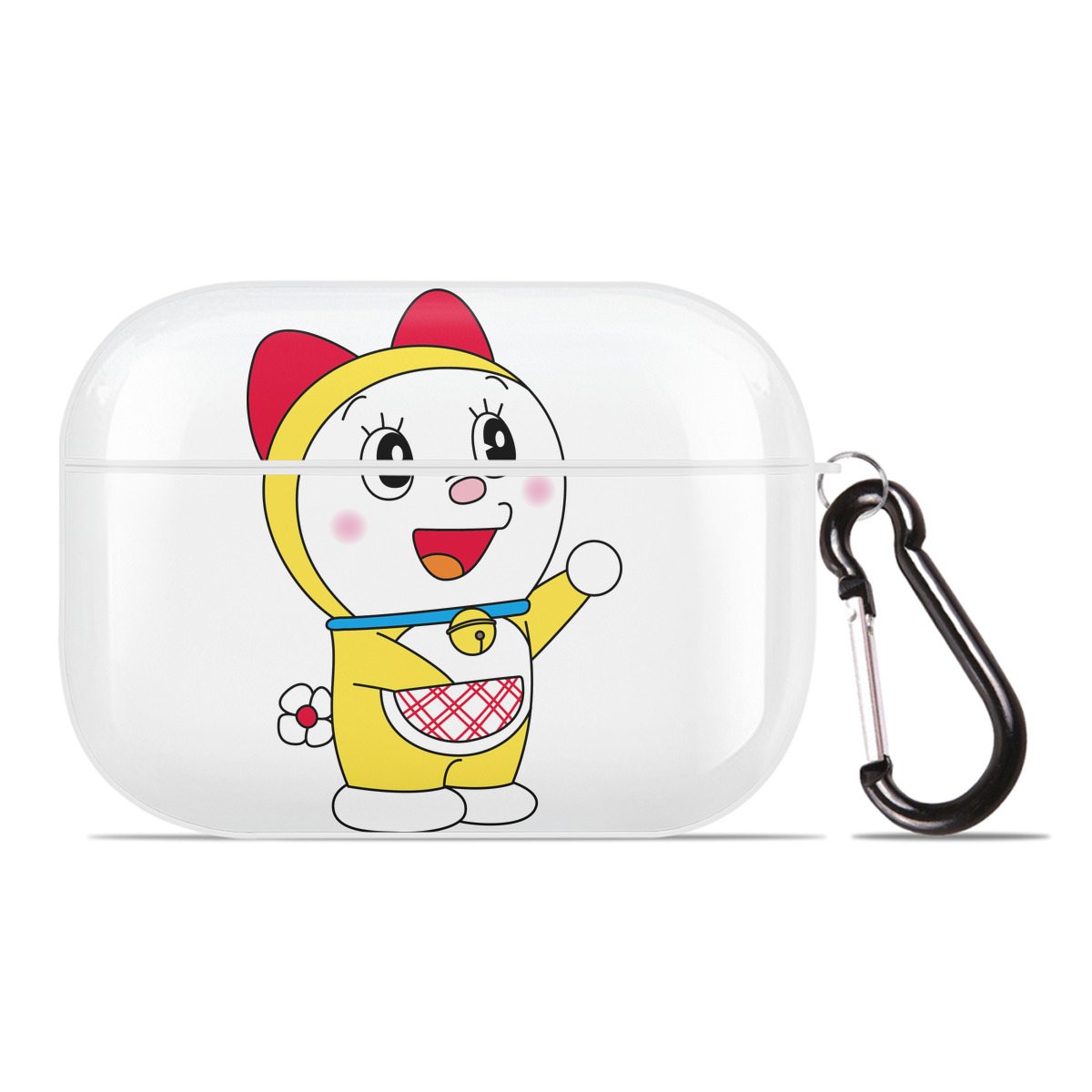 （画像用） ドラえもん ドラミ Doraemon Dorami 【AirPods Pro用】ハードシェル保護ケース 耐衝撃・防指紋・カラビナ付き商品仕様