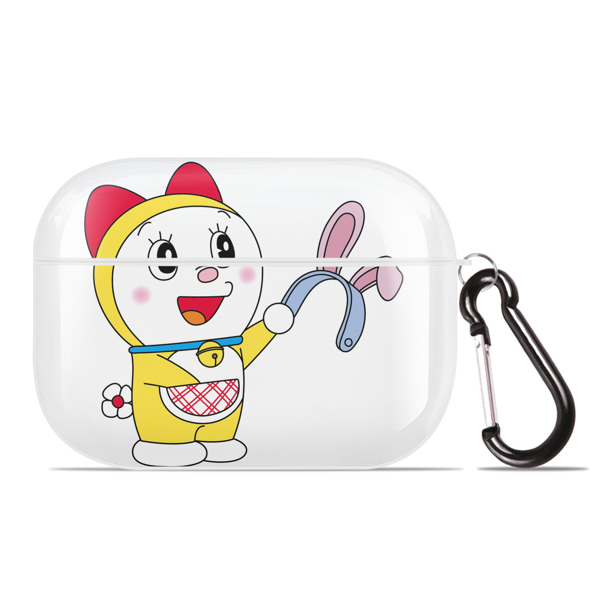 （画像用） ドラえもん ドラミ Doraemon Dorami 【AirPods Pro用】ハードシェル保護ケース 耐衝撃・防指紋・カラビナ付き商品仕様
