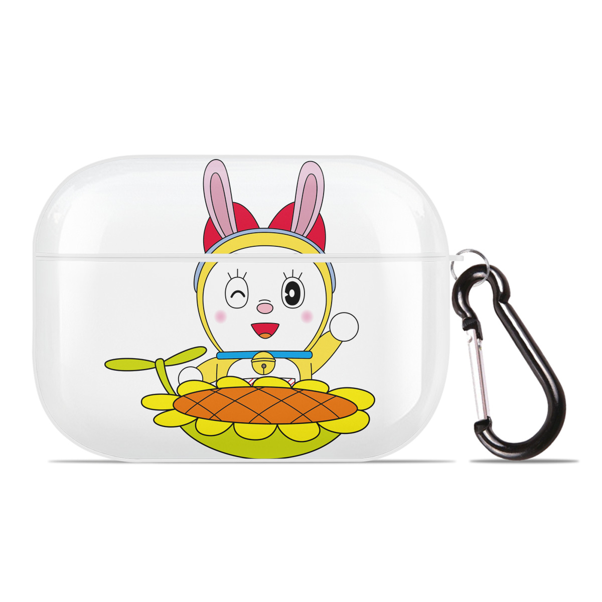（画像用） ドラえもん ドラミ Doraemon Dorami 【AirPods Pro用】ハードシェル保護ケース 耐衝撃・防指紋・カラビナ付き商品仕様