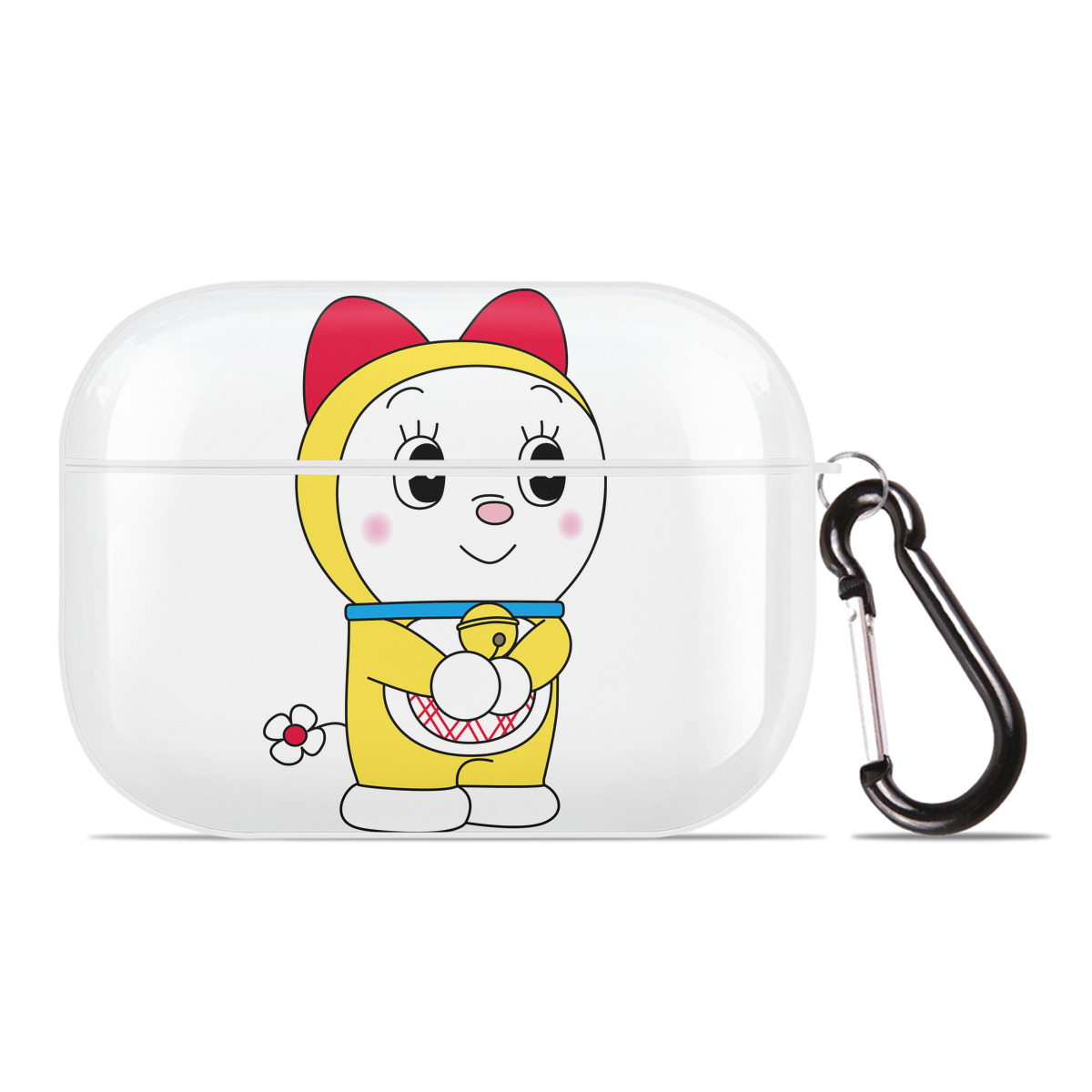 （画像用） ドラえもん ドラミ Doraemon Dorami 【AirPods Pro用】ハードシェル保護ケース 耐衝撃・防指紋・カラビナ付き商品仕様