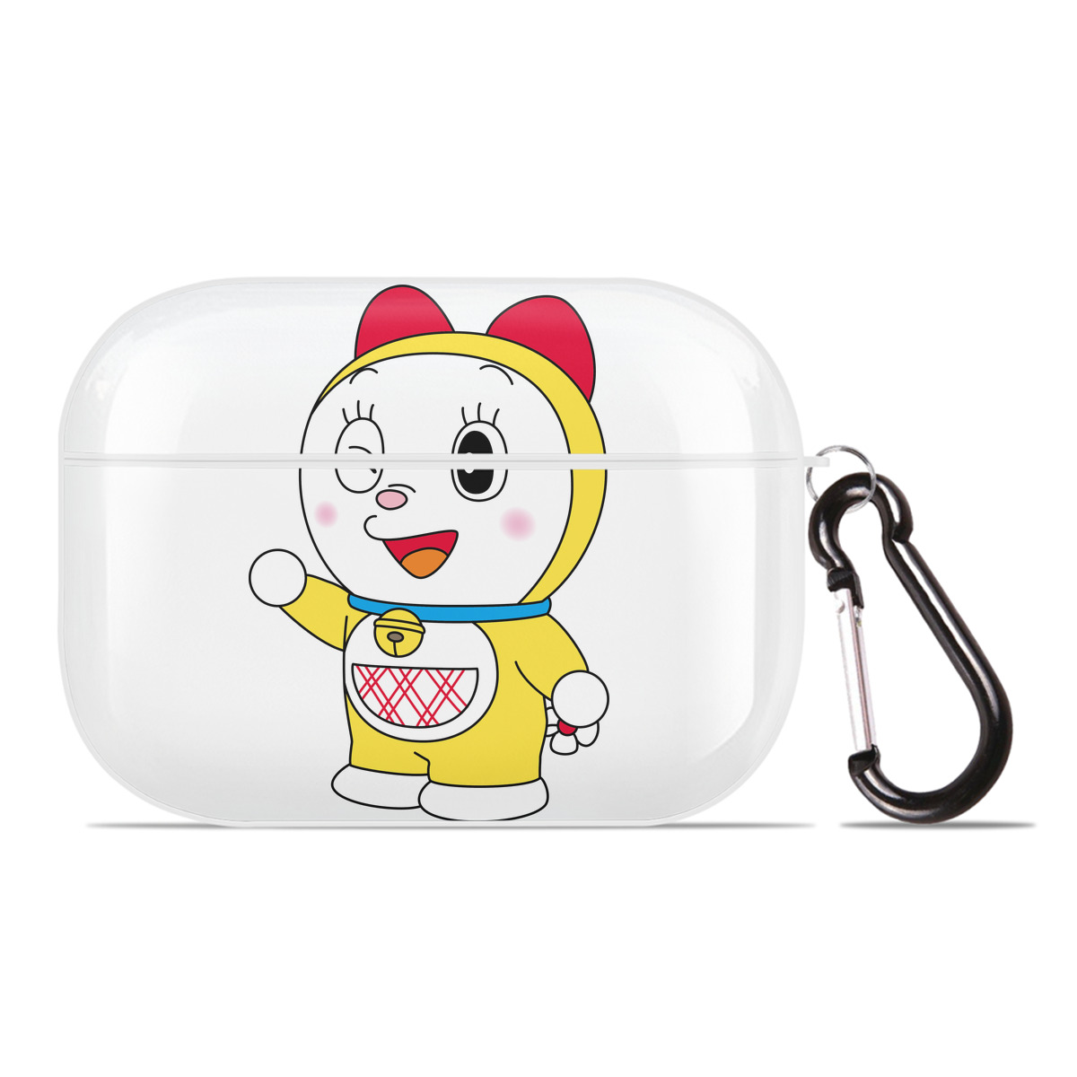 （画像用） ドラえもん ドラミ Doraemon Dorami 【AirPods Pro用】ハードシェル保護ケース 耐衝撃・防指紋・カラビナ付き商品仕様