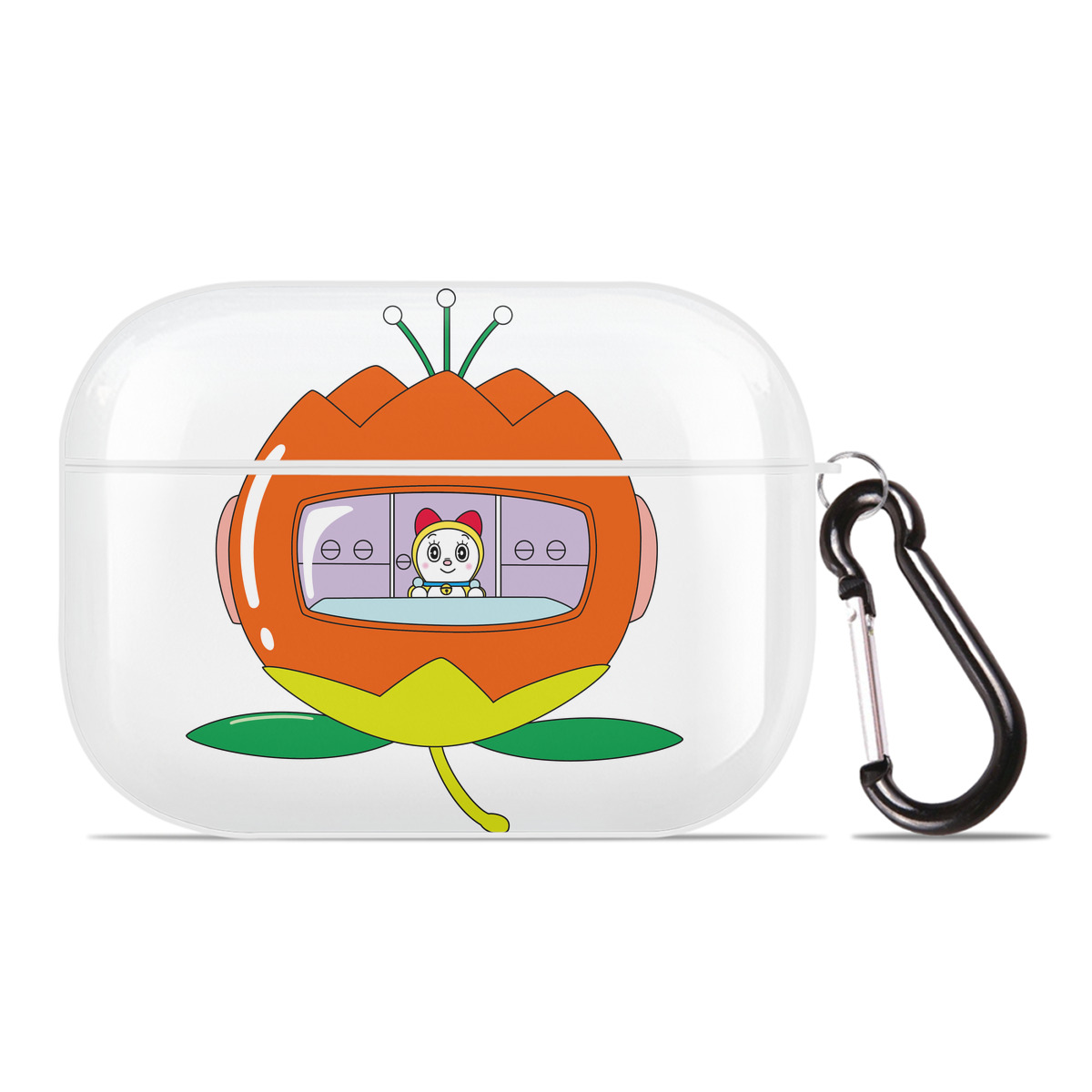 （画像用） ドラえもん ドラミ Doraemon Dorami 【AirPods Pro用】ハードシェル保護ケース 耐衝撃・防指紋・カラビナ付き商品仕様
