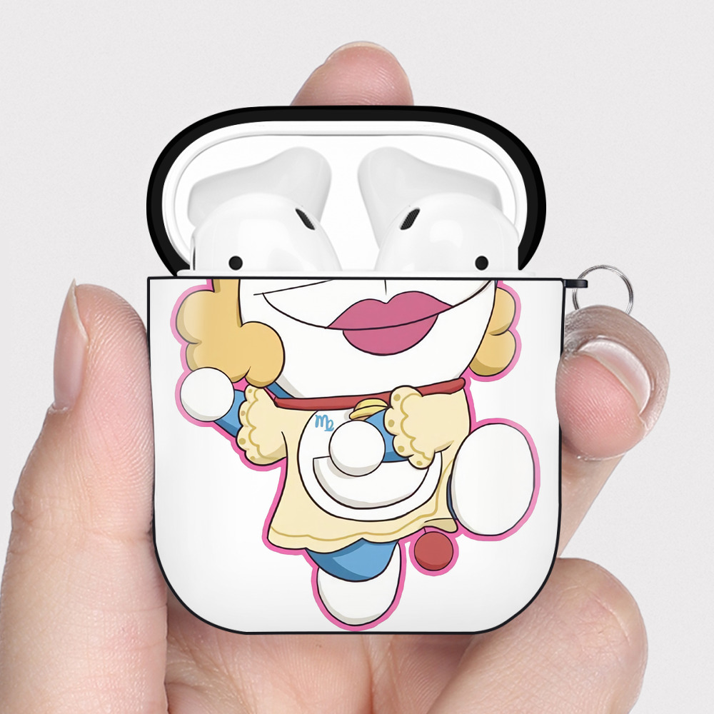 （画像用） ドラえもん Doraemon AirPods 第2世代保護ケース ハードシェル ブラック 耐衝撃・防指紋・カラビナ付き