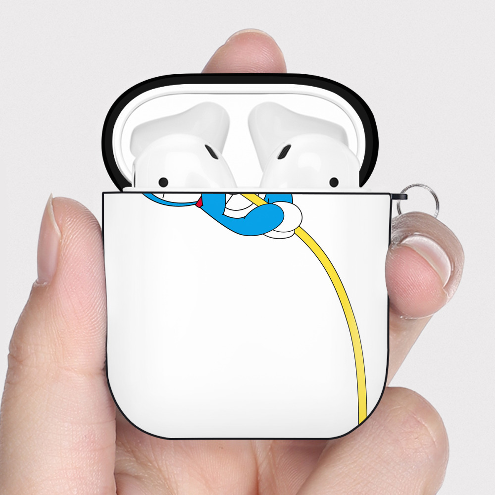 （画像用） ドラえもん Doraemon AirPods 第2世代保護ケース ハードシェル ブラック 耐衝撃・防指紋・カラビナ付き
