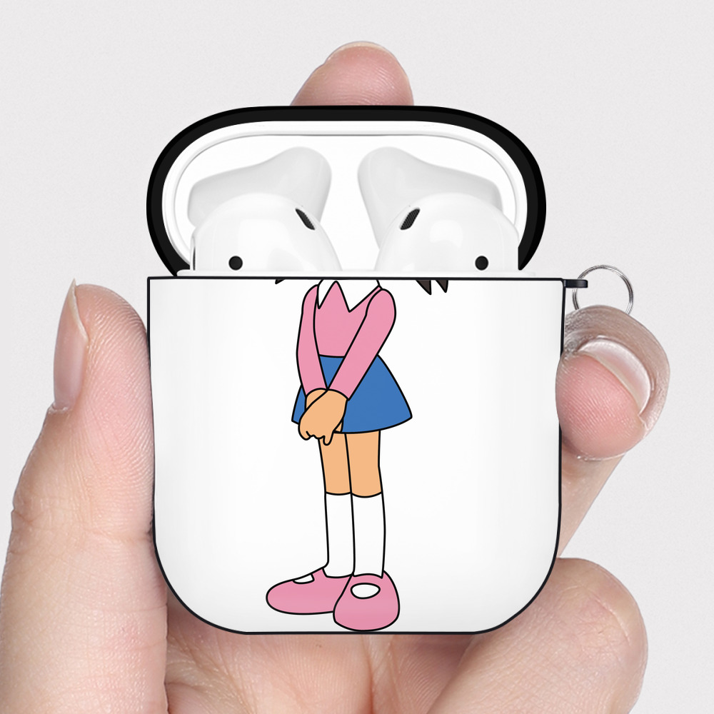 （画像用） ドラえもん みなもと しずか Doraemon Shizuka Minamoto AirPods 第2世代保護ケース ハードシェル ブラック 耐衝撃・防指紋・カラビナ付き