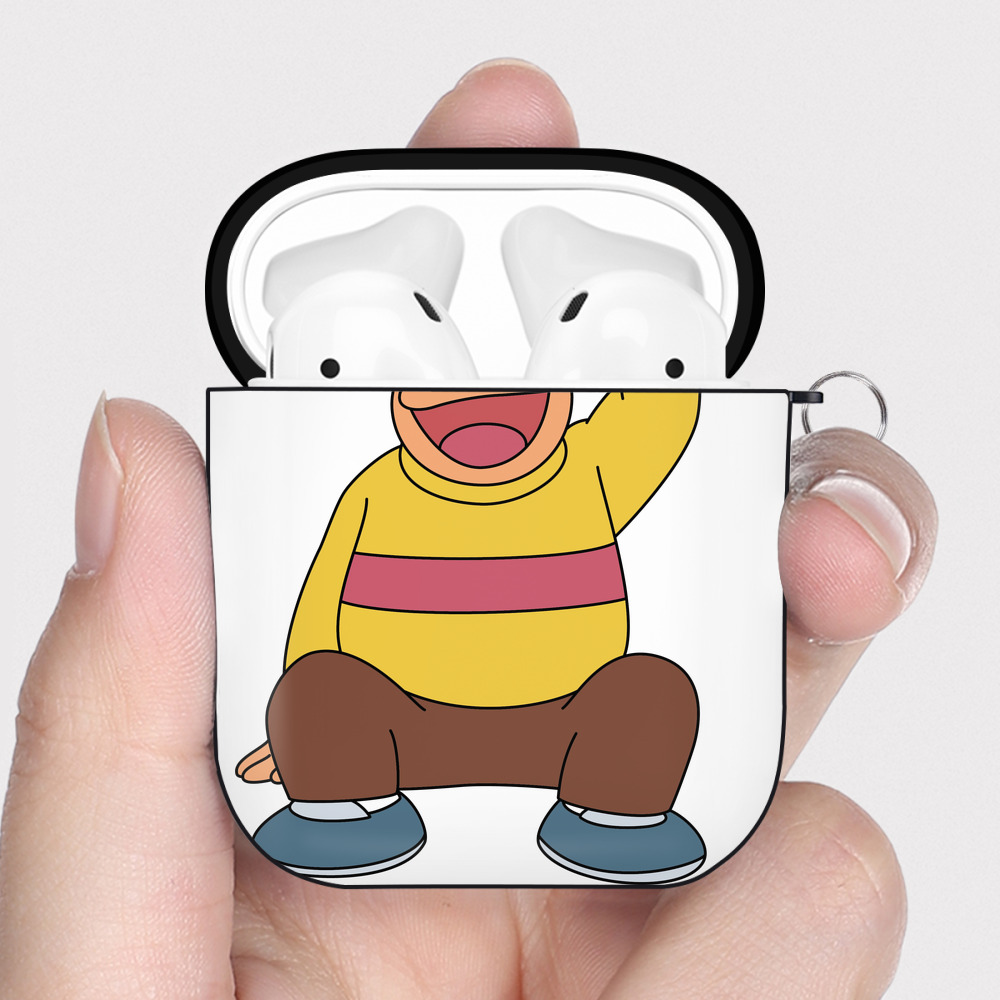 （画像用） ドラえもん 剛田武 Doraemon Gouta Takeshi AirPods 第2世代保護ケース ハードシェル ブラック 耐衝撃・防指紋・カラビナ付き