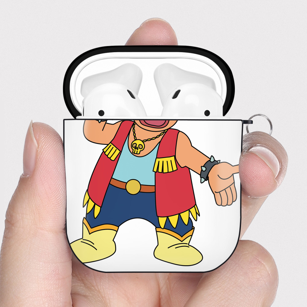 （画像用） ドラえもん 剛田武 Doraemon Gouta Takeshi AirPods 第2世代保護ケース ハードシェル ブラック 耐衝撃・防指紋・カラビナ付き