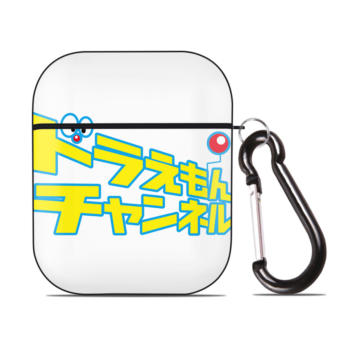 （画像用） ドラえもん Doraemon AirPods 第2世代保護ケース ハードシェル ブラック 耐衝撃・防指紋・カラビナ付き