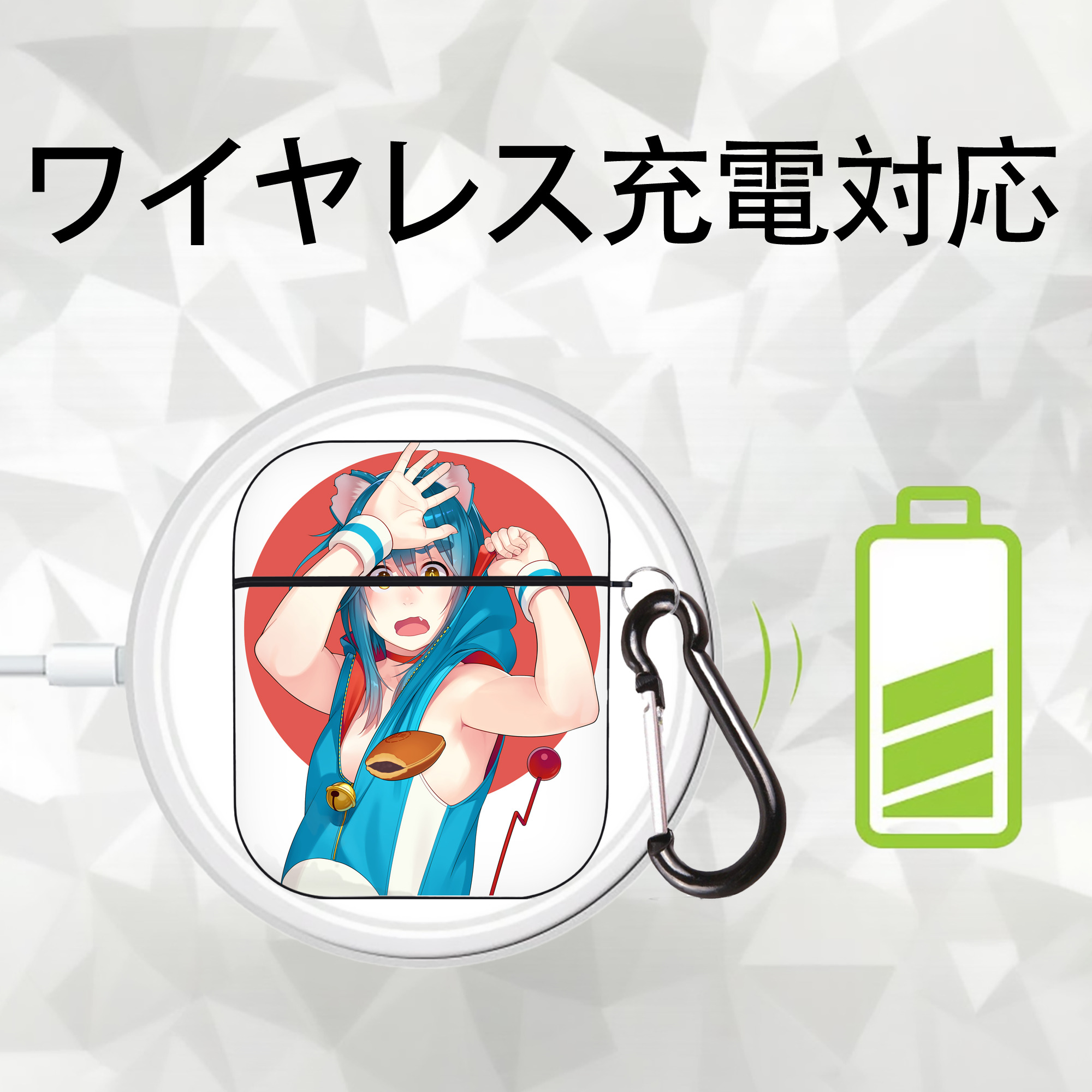 ドラえもん Doraemon AirPods 第2世代保護ケース ハードシェル ブラック 耐衝撃・防指紋・カラビナ付き
