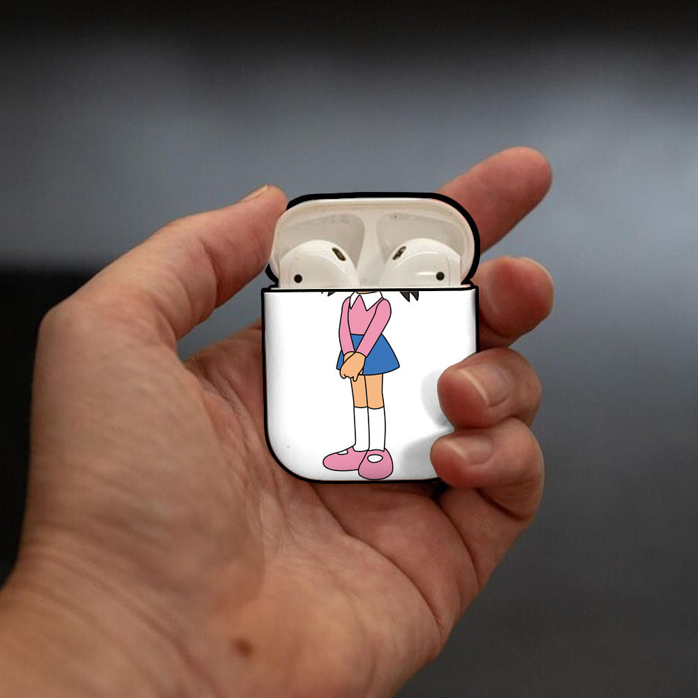 ドラえもん みなもと しずか Doraemon Shizuka Minamoto AirPods 第2世代保護ケース ハードシェル ブラック 耐衝撃・防指紋・カラビナ付き