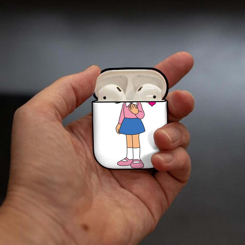 ドラえもん みなもと しずか Doraemon Shizuka Minamoto AirPods 第2世代保護ケース ハードシェル ブラック 耐衝撃・防指紋・カラビナ付き