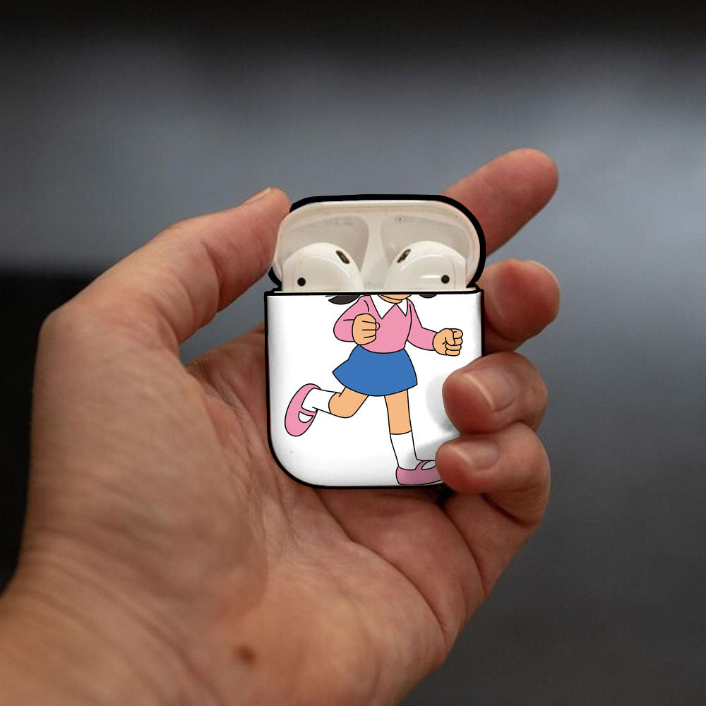 ドラえもん みなもと しずか Doraemon Shizuka Minamoto AirPods 第2世代保護ケース ハードシェル ブラック 耐衝撃・防指紋・カラビナ付き