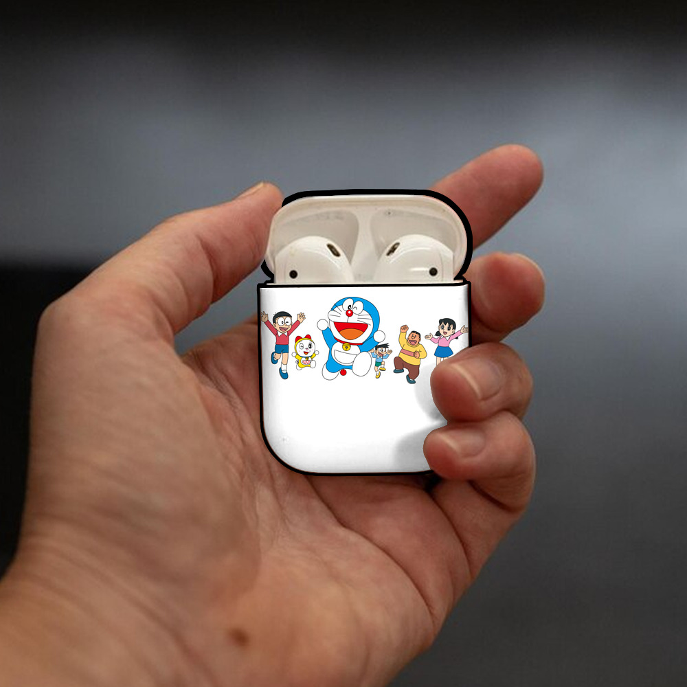 ドラえもん 骨川 スネ夫 Doraemon Honekawa Suneo AirPods 第2世代保護ケース ハードシェル ブラック 耐衝撃・防指紋・カラビナ付き