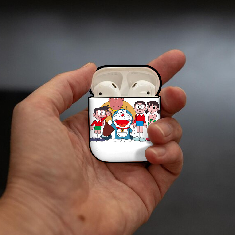 ドラえもん 骨川 スネ夫 Doraemon Honekawa Suneo AirPods 第2世代保護ケース ハードシェル ブラック 耐衝撃・防指紋・カラビナ付き