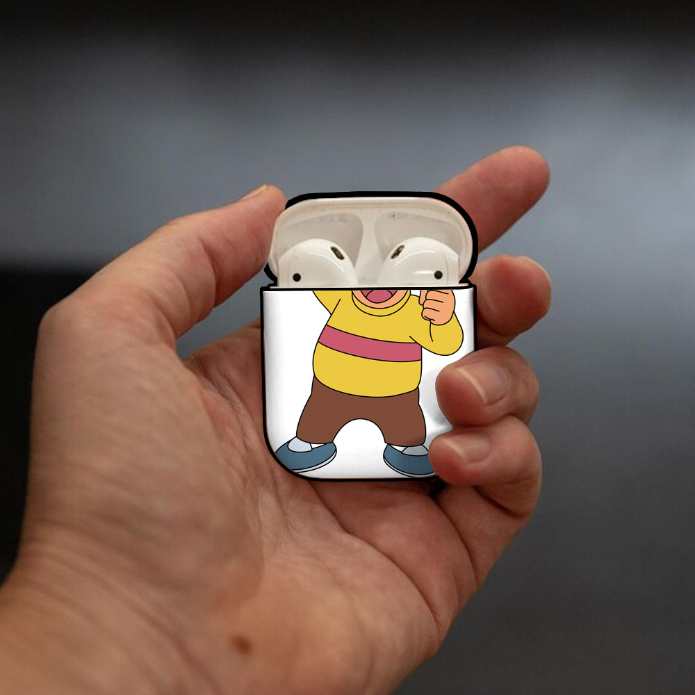 ドラえもん 剛田武 Doraemon Gouta Takeshi AirPods 第2世代保護ケース ハードシェル ブラック 耐衝撃・防指紋・カラビナ付き
