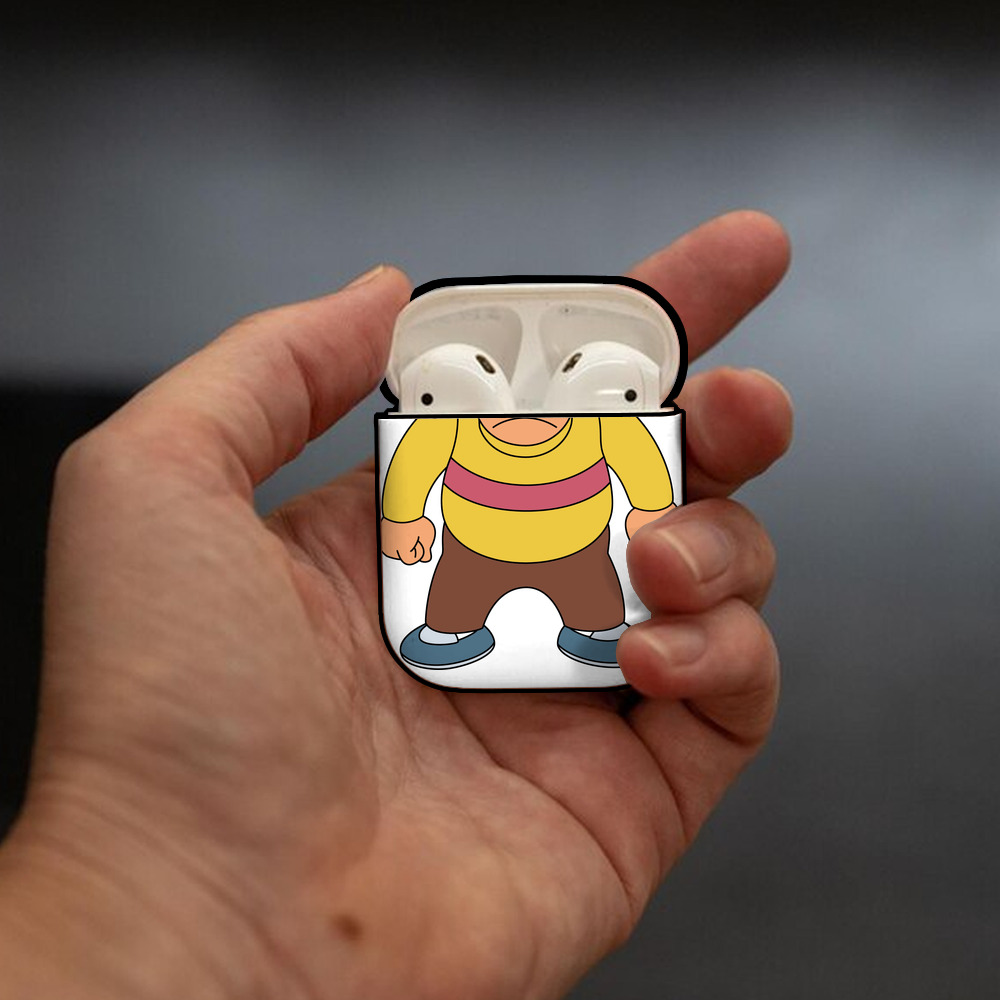 ドラえもん 剛田武 Doraemon Gouta Takeshi AirPods 第2世代保護ケース ハードシェル ブラック 耐衝撃・防指紋・カラビナ付き