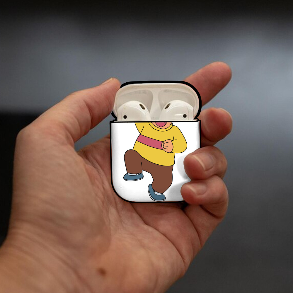 ドラえもん 剛田武 Doraemon Gouta Takeshi AirPods 第2世代保護ケース ハードシェル ブラック 耐衝撃・防指紋・カラビナ付き