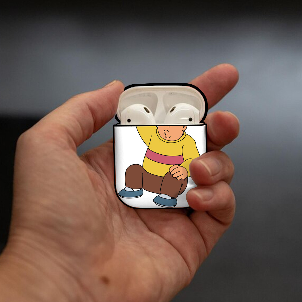 ドラえもん 剛田武 Doraemon Gouta Takeshi AirPods 第2世代保護ケース ハードシェル ブラック 耐衝撃・防指紋・カラビナ付き