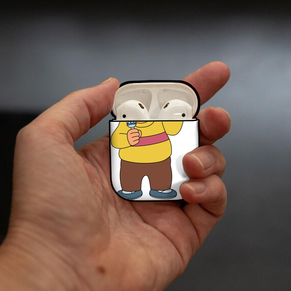 ドラえもん 剛田武 Doraemon Gouta Takeshi AirPods 第2世代保護ケース ハードシェル ブラック 耐衝撃・防指紋・カラビナ付き