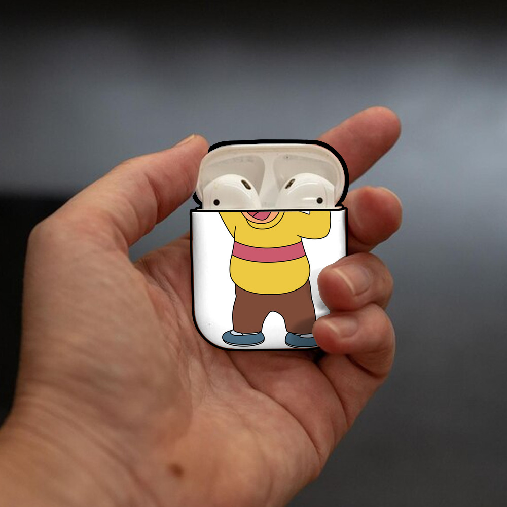 ドラえもん 剛田武 Doraemon Gouta Takeshi AirPods 第2世代保護ケース ハードシェル ブラック 耐衝撃・防指紋・カラビナ付き