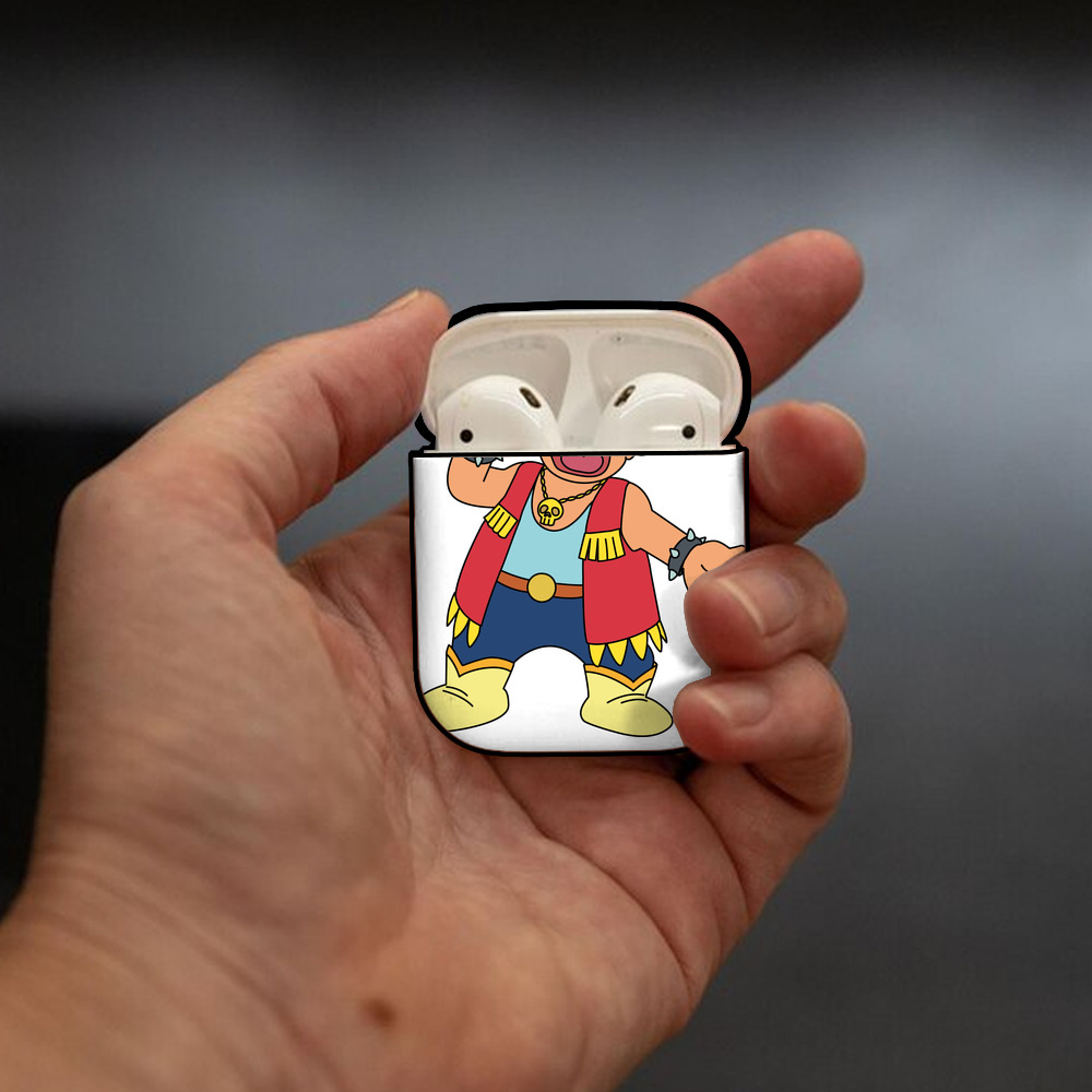 ドラえもん 剛田武 Doraemon Gouta Takeshi AirPods 第2世代保護ケース ハードシェル ブラック 耐衝撃・防指紋・カラビナ付き