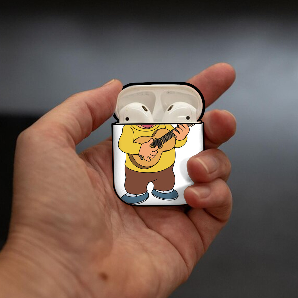 ドラえもん 剛田武 Doraemon Gouta Takeshi AirPods 第2世代保護ケース ハードシェル ブラック 耐衝撃・防指紋・カラビナ付き