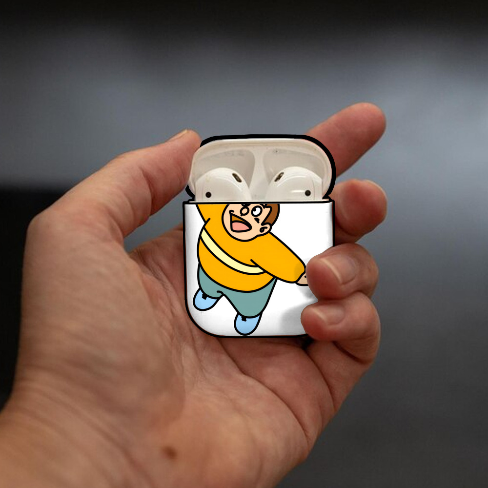 ドラえもん 剛田武 Doraemon Gouta Takeshi AirPods 第2世代保護ケース ハードシェル ブラック 耐衝撃・防指紋・カラビナ付き