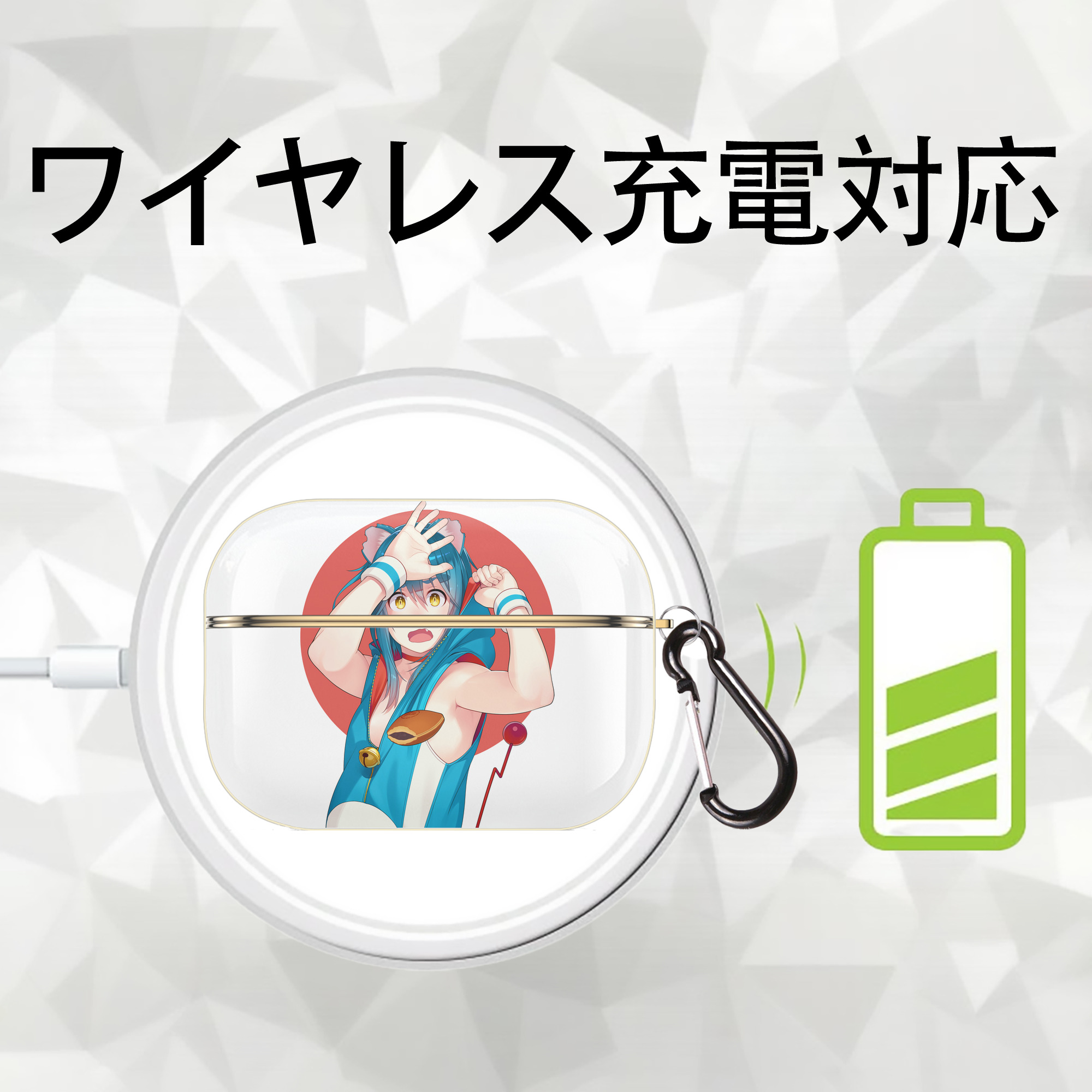 ドラえもん Doraemon 【AirPods Pro用】ハードシェル保護ケース｜耐衝撃・防指紋・カラビナ付き商品仕様