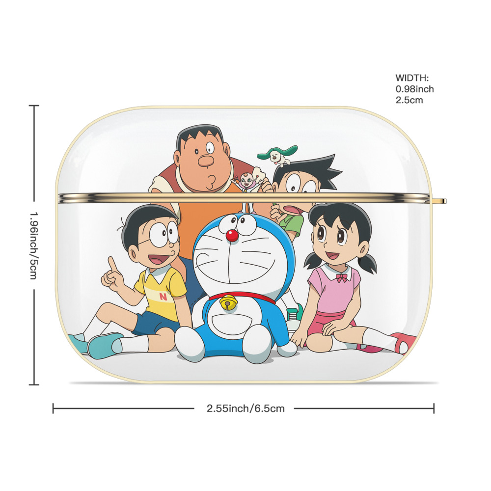 ドラえもん Doraemon 【AirPods Pro用】ハードシェル保護ケース｜耐衝撃・防指紋・カラビナ付き商品仕様
