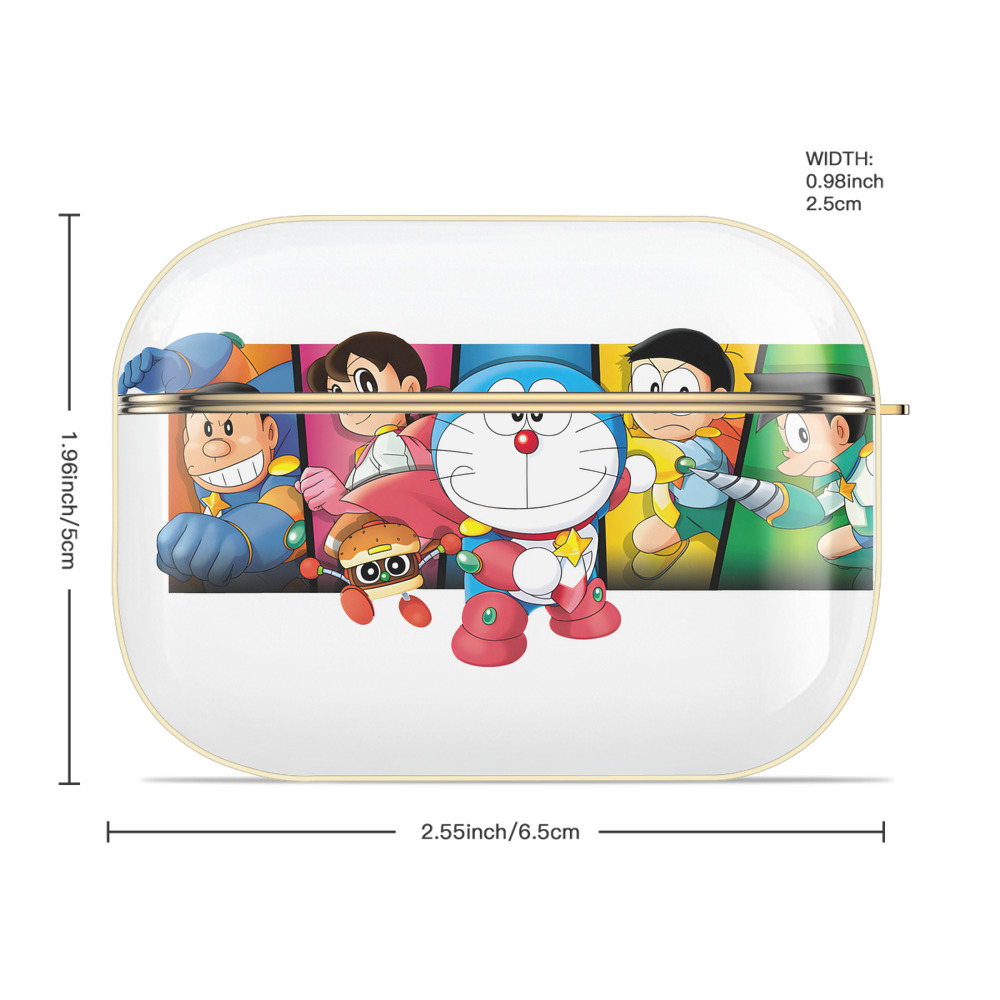 ドラえもん Doraemon 【AirPods Pro用】ハードシェル保護ケース｜耐衝撃・防指紋・カラビナ付き商品仕様