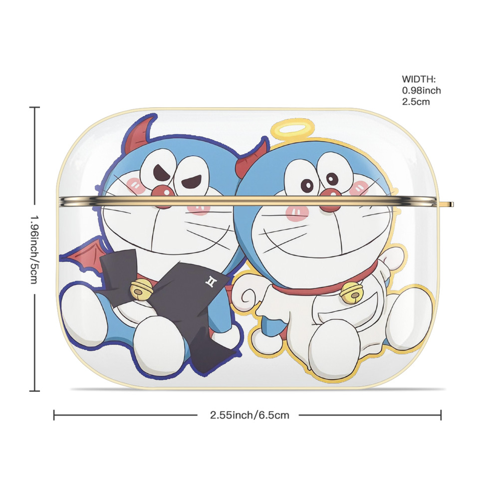 ドラえもん Doraemon 【AirPods Pro用】ハードシェル保護ケース｜耐衝撃・防指紋・カラビナ付き商品仕様